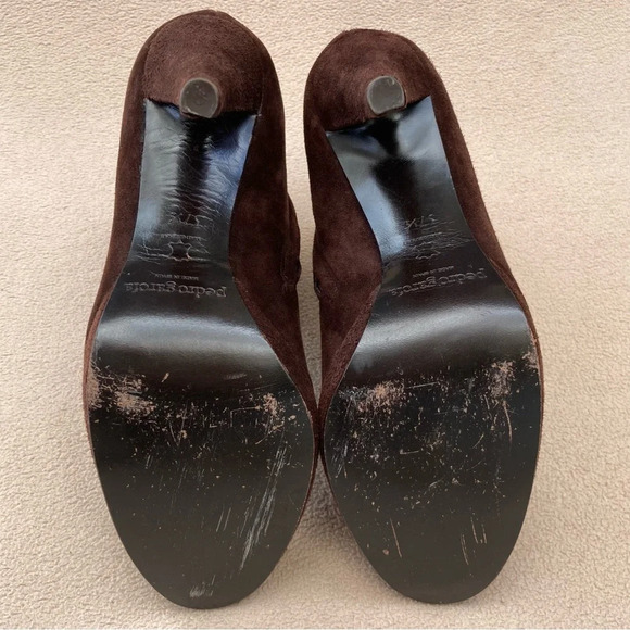 Pedro Garcia Brown Suede Heeled Ankle Booties/Boots-Women’s 7.5-Classic-Formal - Picture 5 of 11